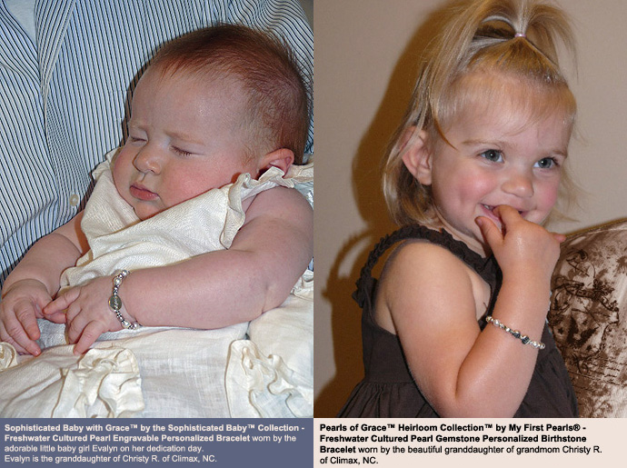 BeadifulBABY.com - Customer Testimonials - Sophisticated Baby with Grace™ by the Sophisticated Baby™ Collection - Freshwater Cultured Pearl Engravable Personalized Bracelet.