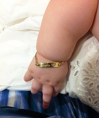 BeadifulBABY.com - Customer Testimonials - This customer purchased the Adorable Baby Heart - 14K Yellow Gold Personalized Girls Toddler, Kids ID Bracelet - Size 5.5-inch (Toddler - 7 years).