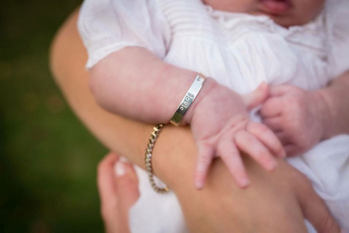 BeadifulBABY.com - This customer purchased the Nina - Girls Christening Gift - Sterling Silver Engravable Girls Cuff Bracelet