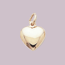 Heart Charm/Pendant in 14k Yellow or White Gold