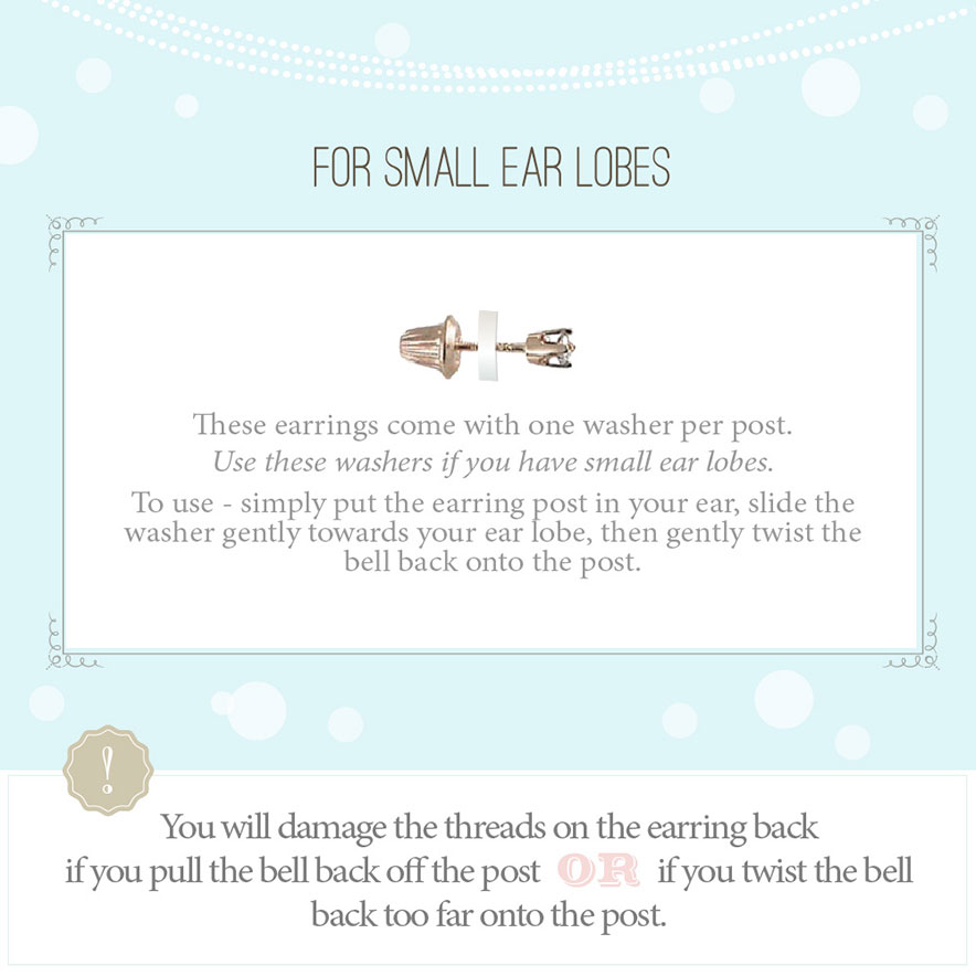 Screwbacks for small earlobes