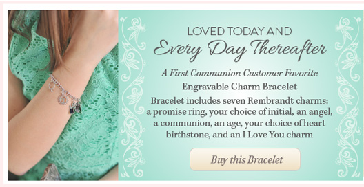 Loved Today First Communion Charm Bracelet buy BeadifulBABY