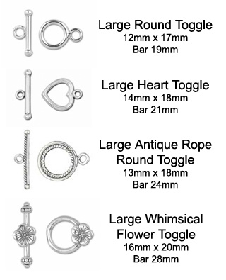 Large Sterling Silver Toggle Clasps