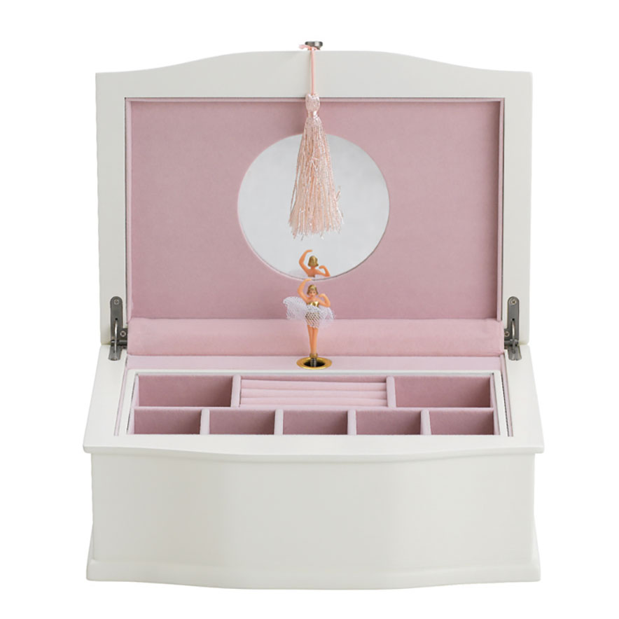 Wooden ballerina jewelry box.