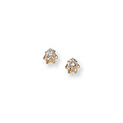 Baby / Little Girl Diamond Earrings - 0.14 CT TW - 14K Yellow Gold