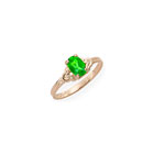 Kid's Birthstone Rings for Girls - 14K Yellow Gold Girls Genuine Emerald May Birthstone Ring - Size 4 1/2 - Perfect for Grade School Girls, Tweens, or Teens - BEST SELLER