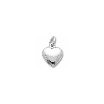 Rembrandt Sterling Silver Small Heart Charm – Add to a bracelet or necklace - BEST SELLER