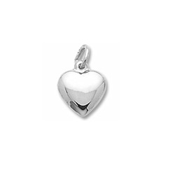 Rembrandt Sterling Silver Small Heart Charm – Add to a bracelet or necklace - BEST SELLER/
