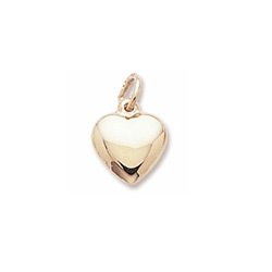 Rembrandt 10K Yellow Gold Small Heart Charm – Add to a bracelet or necklace/