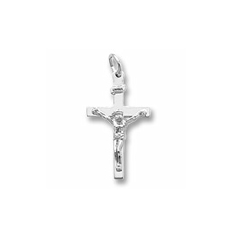 Rembrandt Sterling Silver Large Crucifix Cross Charm – Add to a bracelet or necklace/