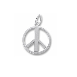 Rembrandt Sterling Silver Peace Sign Charm – Add to a bracelet or necklace/