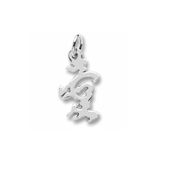 Rembrandt Sterling Silver Love Symbol Charm – Add to a bracelet or necklace/