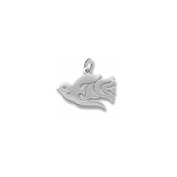 Rembrandt Sterling Silver Peace Dove Charm – Best Confirmation Gift – Add to a bracelet or necklace