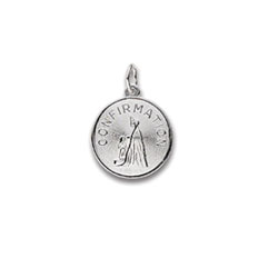 Rembrandt Sterling Silver Girl's Confirmation Charm – Best Confirmation Gift – Add to a bracelet or necklace - BEST SELLER/