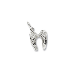Angel Wings (Small) - Sterling Silver Rembrandt Charm – Add to a bracelet or necklace/