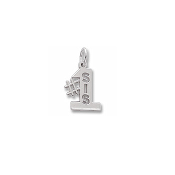 Rembrandt Sterling Silver #1 Sis Charm – Add to a bracelet or necklace