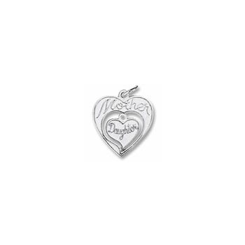 Rembrandt Sterling Silver Mother Daughter Charm – Add to a bracelet or necklace