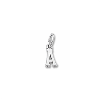 Rembrandt Sterling Silver Tiny Initial A Charm – Add to a bracelet or necklace