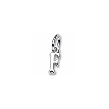 Rembrandt Sterling Silver TIny Initial F Charm – Add to a bracelet or necklace