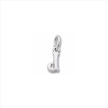Rembrandt Sterling Silver Tiny Initial J Charm – Add to a bracelet or necklace