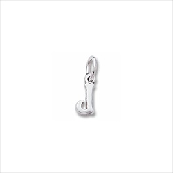 Rembrandt Sterling Silver Tiny Initial J Charm – Add to a bracelet or necklace/