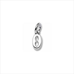 Rembrandt Sterling Silver Tiny Initial O Charm – Add to a bracelet or necklace/