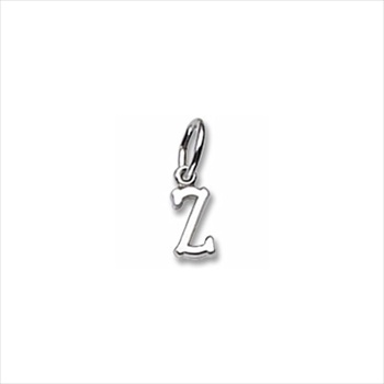 Rembrandt Sterling Silver Tiny Initial Z Charm – Add to a bracelet or necklace