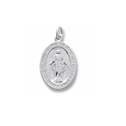 Rembrandt Sterling Silver Miraculous Medal Charm – Add to a bracelet or necklace/