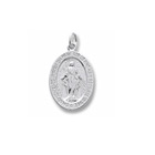 Rembrandt Sterling Silver Miraculous Medal Charm – Add to a bracelet or necklace