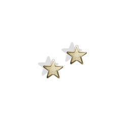 Gold Star Earrings for Girls - 14K Yellow Gold Screw Back Earrings for Baby, Toddler, Child/