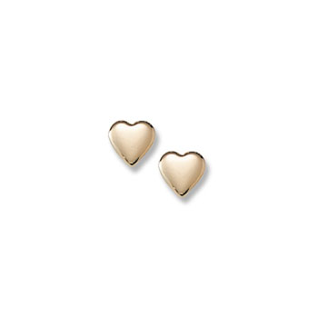 CUTE, CUTE, CUTE Gold Heart Earrings for Girls - 14K Yellow Gold - Screw Back Earrings - BEST SELLER
