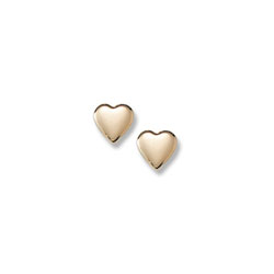 CUTE, CUTE, CUTE Gold Heart Earrings for Girls - 14K Yellow Gold - Screw Back Earrings - BEST SELLER/