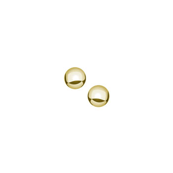 4mm Gold Ball Earrings for Girls - 14K Yellow Gold Screw Back Earrings for Baby, Toddler, Child - BEST SELLER