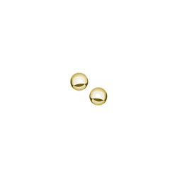 4mm Gold Ball Earrings for Girls - 14K Yellow Gold Screw Back Earrings for Baby, Toddler, Child - BEST SELLER/