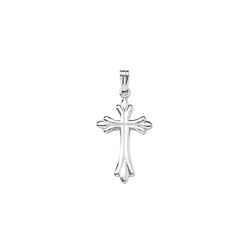 Beautiful Cross Necklaces for Girls - Sterling Silver Rhodium Cross Pendant - Includes 18" Sterling Silver Rhodium Chain