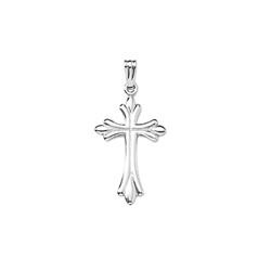Beautiful Cross Necklaces for Girls - Sterling Silver Rhodium Cross Pendant - Includes 18