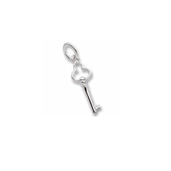 Rembrandt Sterling Silver Key Charm (Tiny) – Add to a bracelet or necklace/