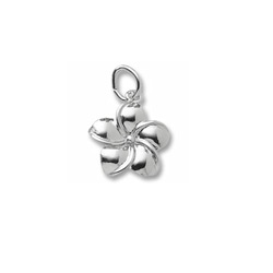 Rembrandt Sterling Silver Plumeria Charm (Flower) – Add to a bracelet or necklace/