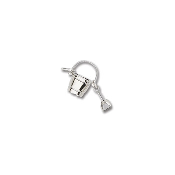 Rembrandt Sterling Silver Pail and Shovel Charm (Movable) – Add to a bracelet or necklace
