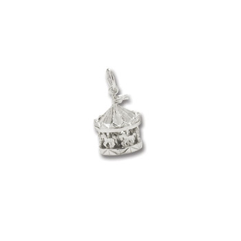 Rembrandt Sterling Silver Carousel Charm (Turns) – Add to a bracelet or necklace