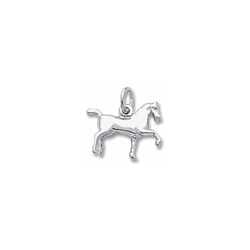 Extended Trot Horse Charm/