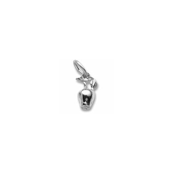 Rembrandt Sterling Silver Tiny Apple Charm – Add to a bracelet or necklace
