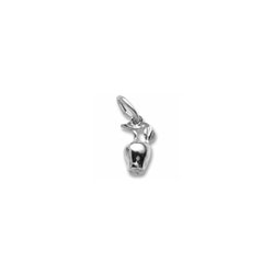 Rembrandt Sterling Silver Tiny Apple Charm – Add to a bracelet or necklace/