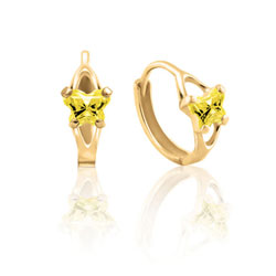 Children's Huggie Hoop Earrings  - 14K Yellow Gold – November/