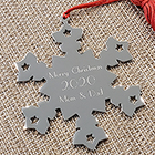 Silver Snowflake Ornament - Engravable