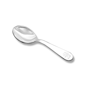 Best Baby Shower Gifts - Baby's First Spoon - Engravable Sterling Silver Baby Spoon with Embossed Teddy Bear by My First Gifts&trade;