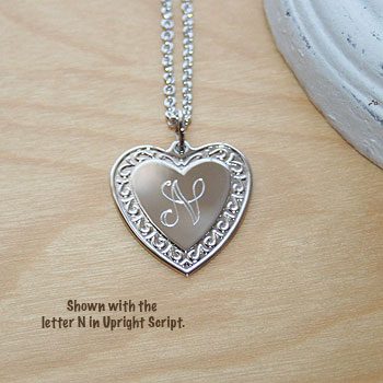 Message from the Heart&trade; by Adorable Engravables® - Build Your Own Custom Personalized Heart Birthstone Necklace - Sterling Silver Rhodium - with exclusive Grow-With-Me™ Chain