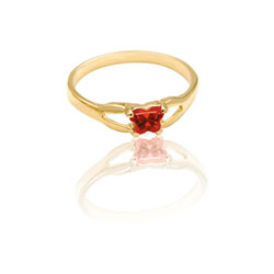Little Girls Gold Butterfly Ring - January - Size 3/
