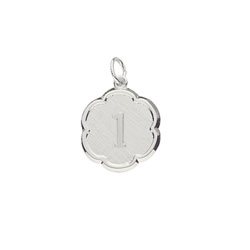 1st Birthday Gift Keepsake Charm for Girls and Boys - Sterling Silver/