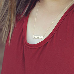 Girls Name Necklace - 10K Yellow Gold - A Rembrandt Original - Chain Included - Special Order Item - BEST SELLER/